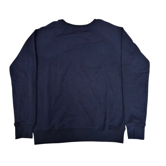 Kersh Navy Blue Rhinestone Embellished Cotton-Jersey Crewneck Sweater Sz Medium - Picture 3 of 9